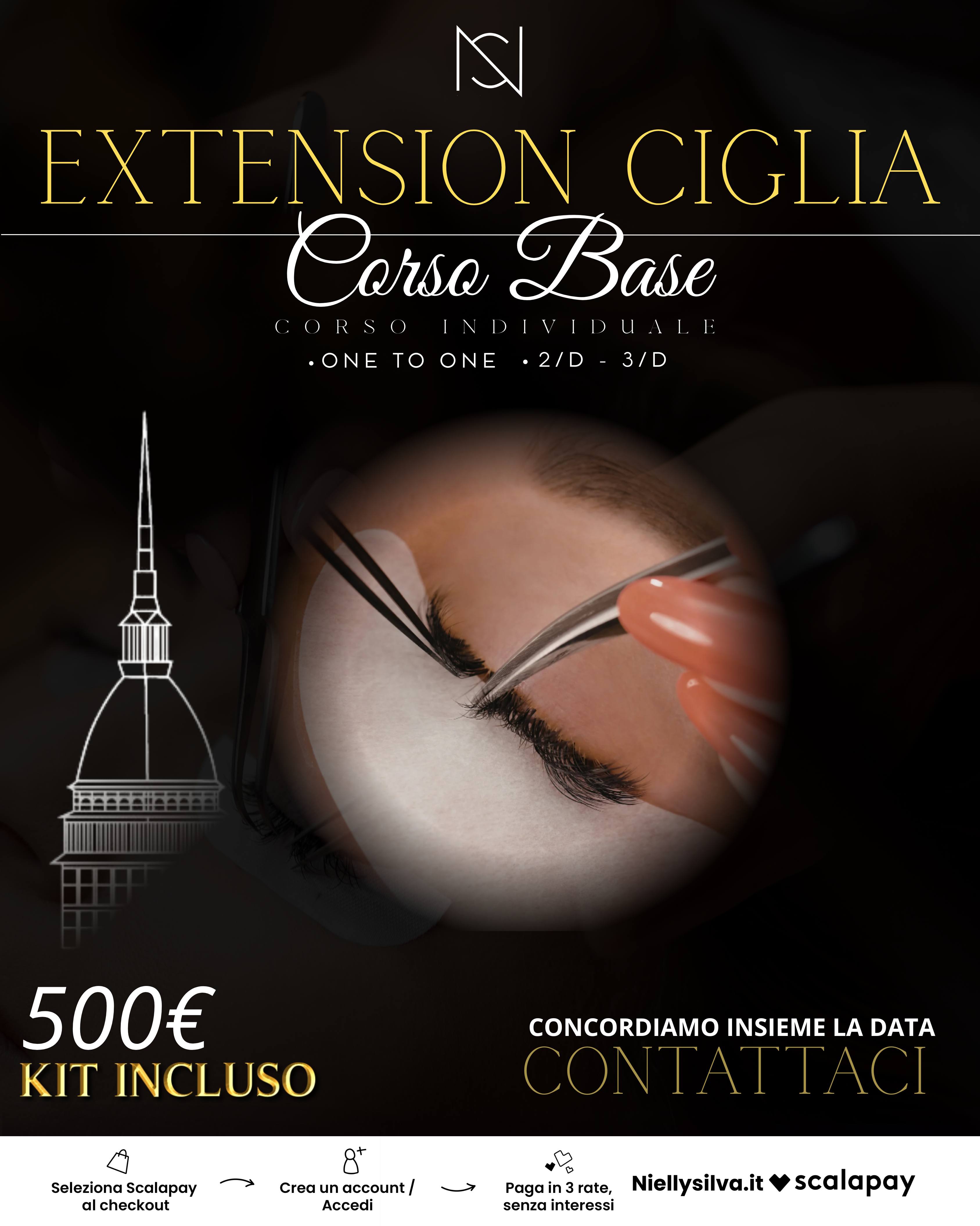 Corso Extension Ciglia: Master Base 3-in-1 (One to One,2De 3D)
